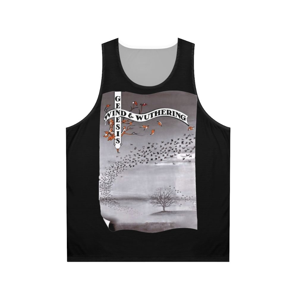 Vintage 'Wind and Wuthering' unisex tank top featuring Genesis album artwork