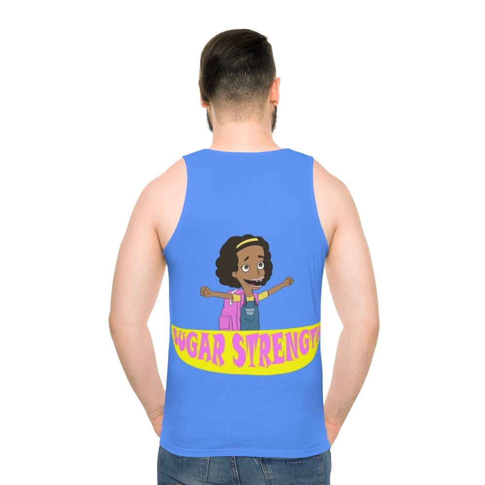 Unisex Sugar Strength Big Mouth Netflix Tank Top - men back