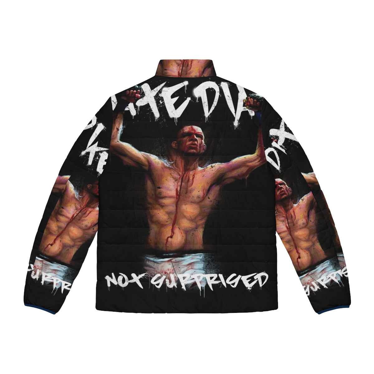 Nate Diaz Puffer Jacket - MMA Inspired Streetwear for Fans - Back