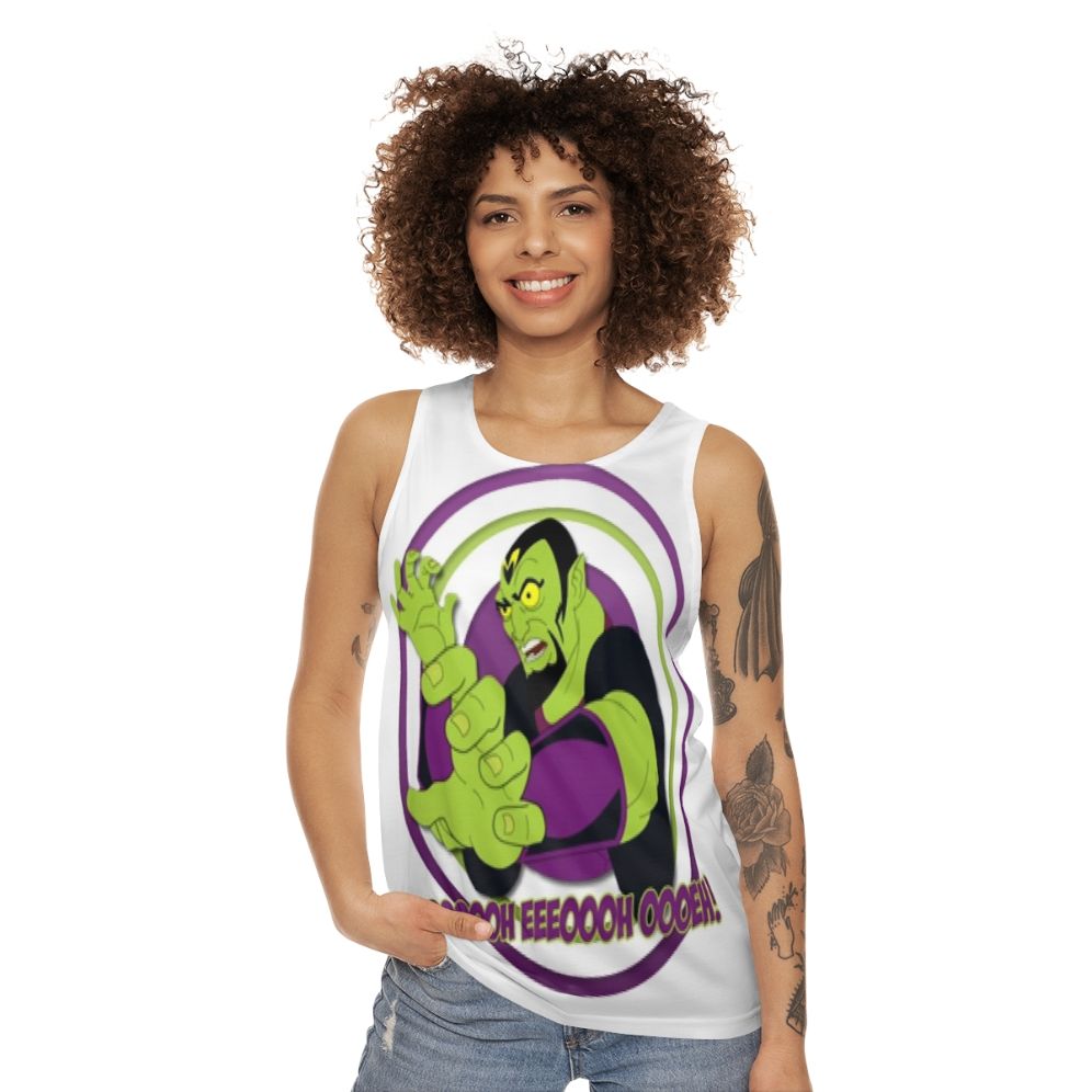 Unisex cartoon inspired classic TV references tank top - women