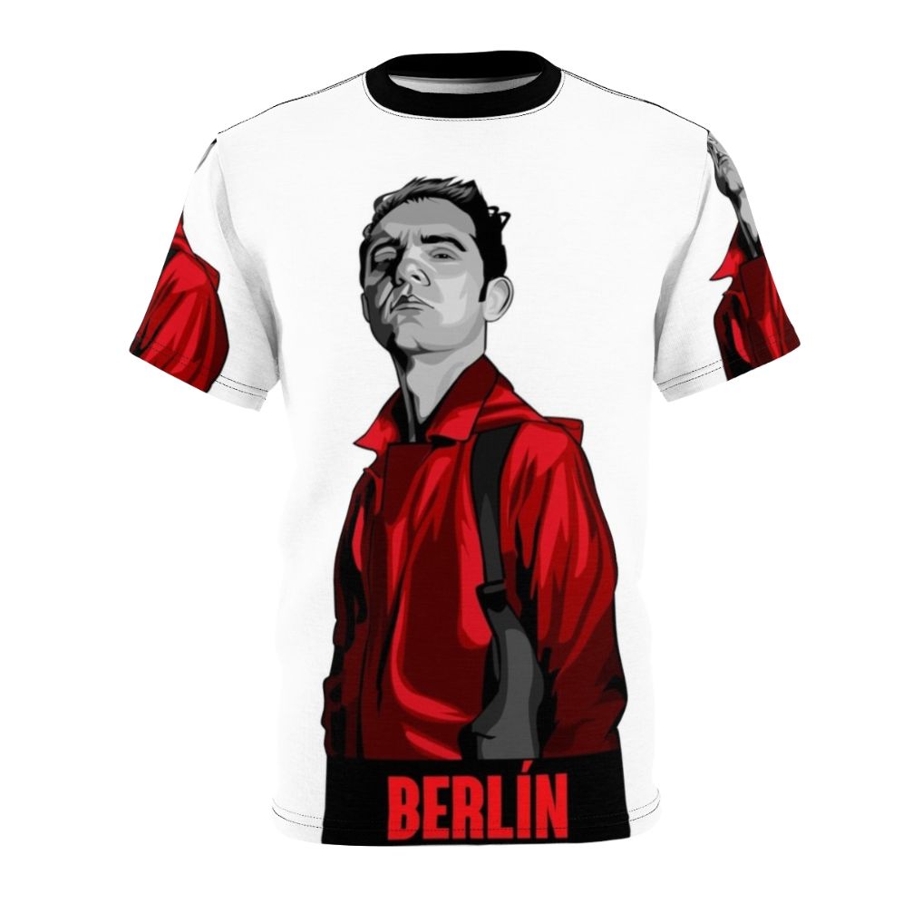 Money Heist inspired Berlin t-shirt with red and black design