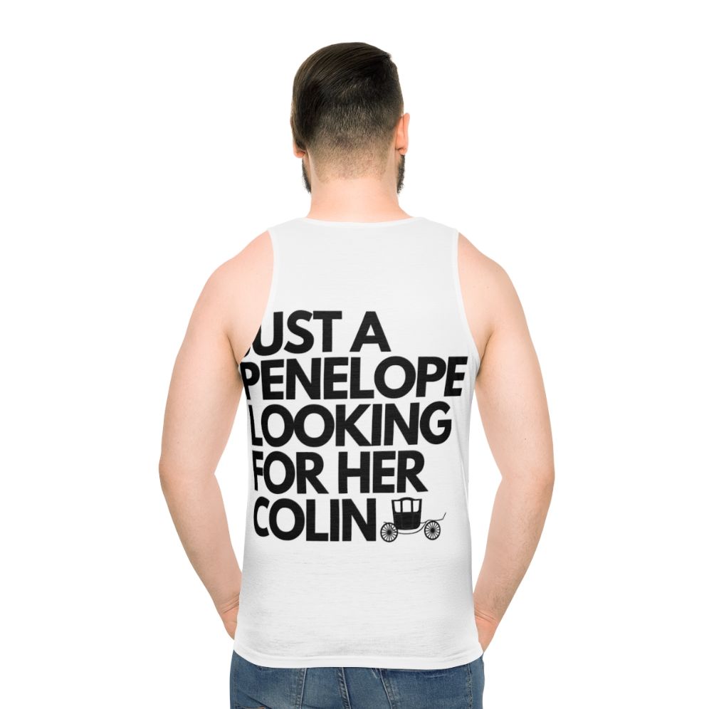 Penelope Featherington and Colin Bridgerton Unisex Tank Top - men back