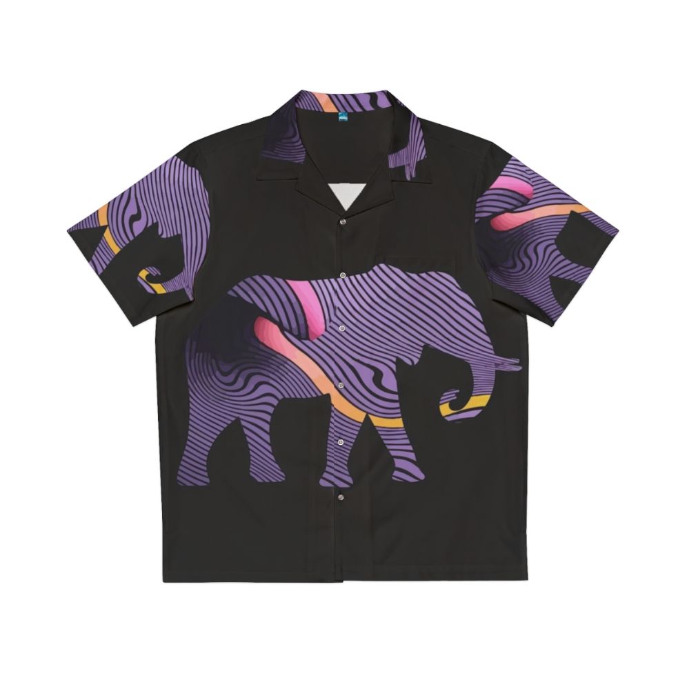 Psychedelic Elephant Full Body Hawaiian Shirt