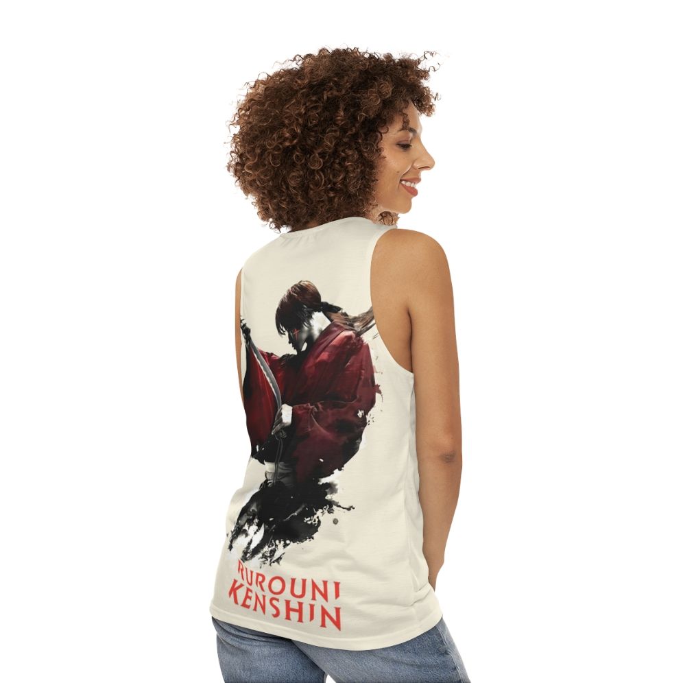 Himura Kenshin Anime Samurai Unisex Tank Top - women back