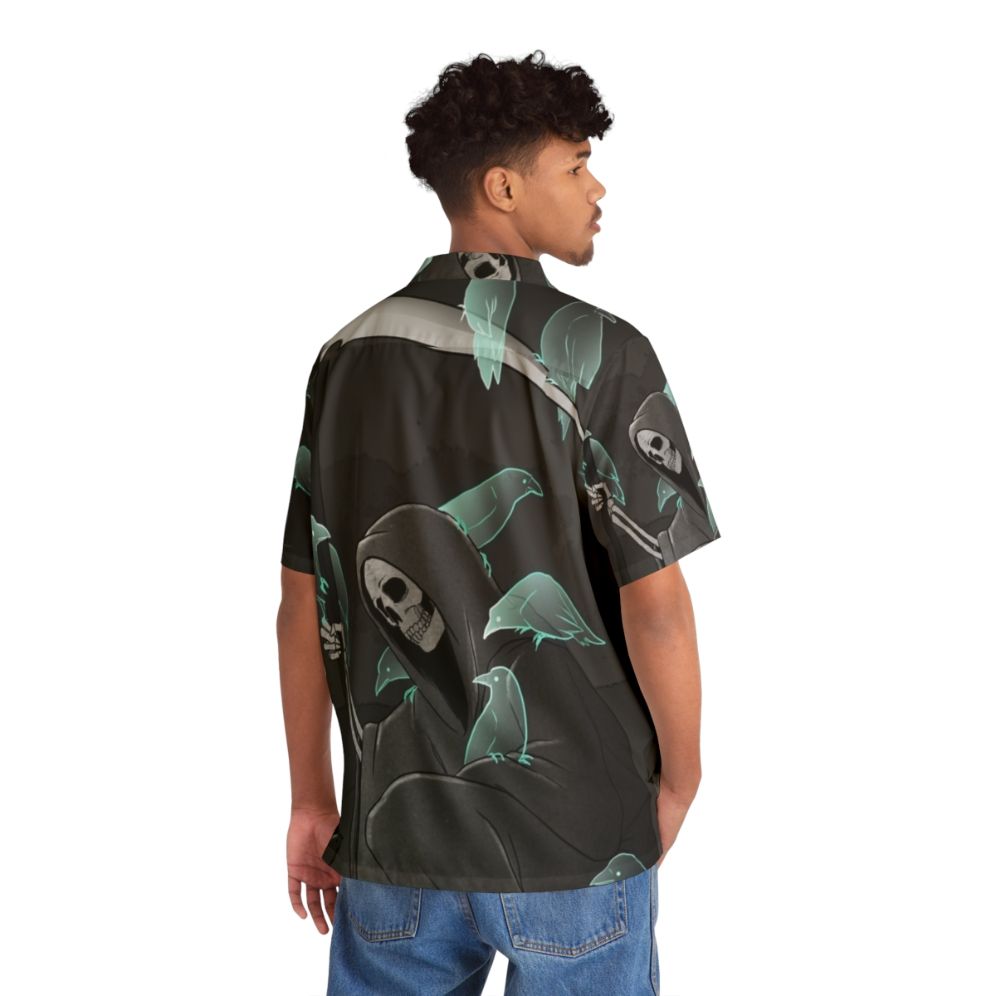 Dark gothic crows Hawaiian shirt - People Back