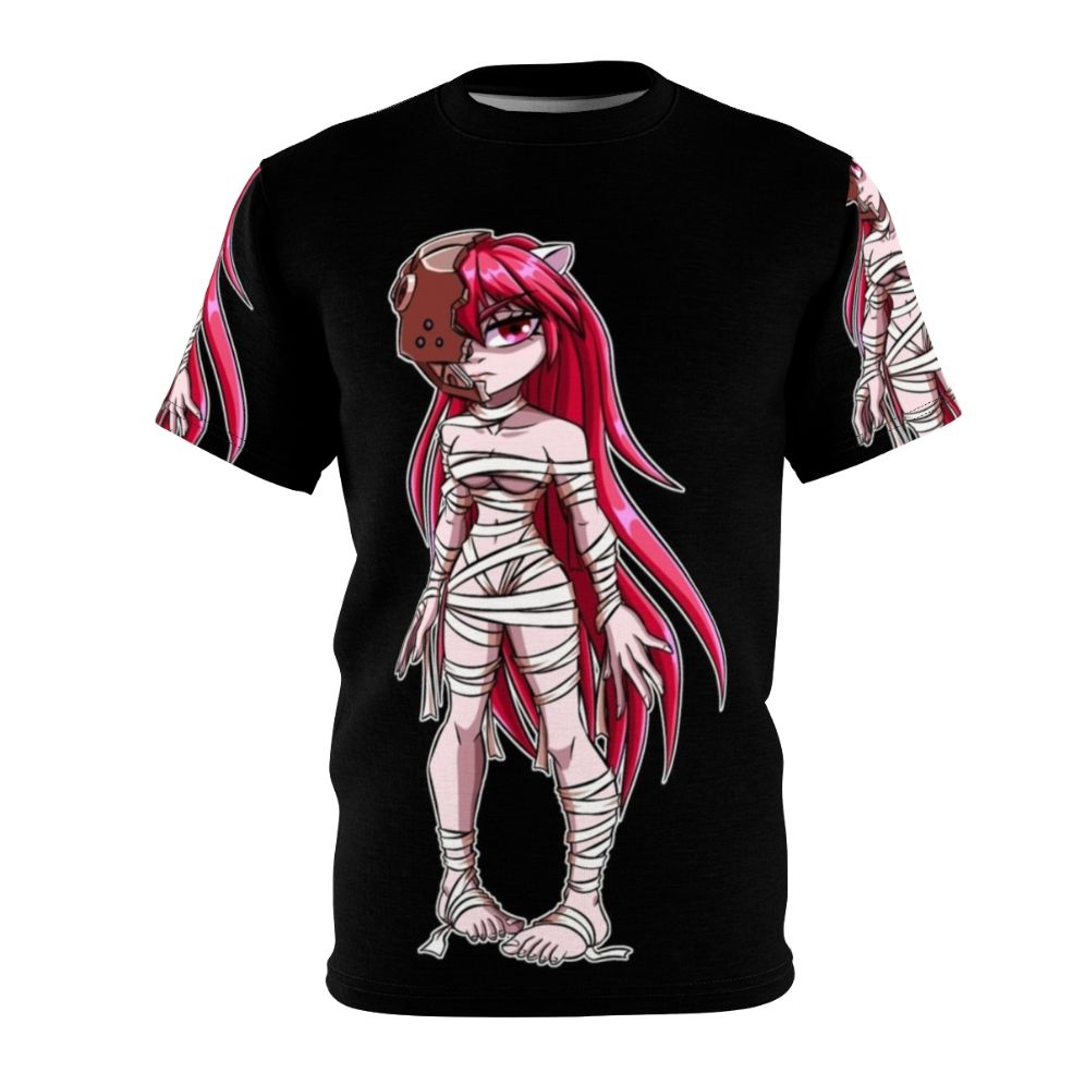 Elfen Lied inspired anime graphic t-shirt featuring characters from the popular anime series