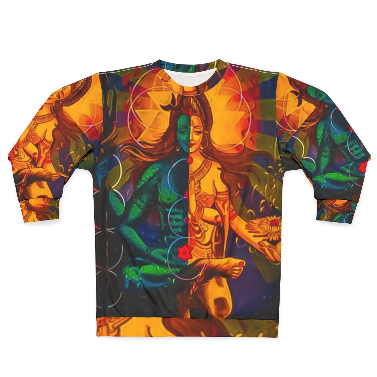 Hindu God Shiva and Goddess Parvati Spiritual Sweatshirt