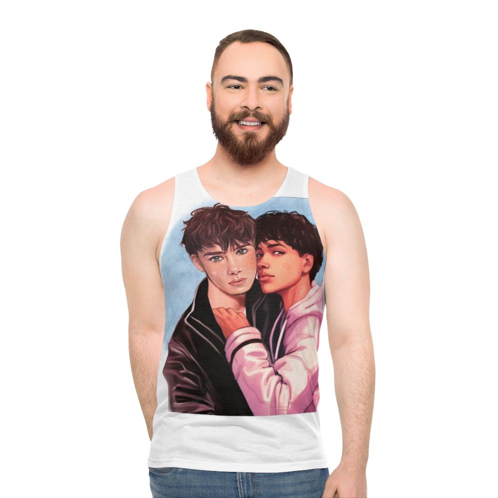 Young Royals Unisex Tank Top with LGBTQ+ Imagery - men