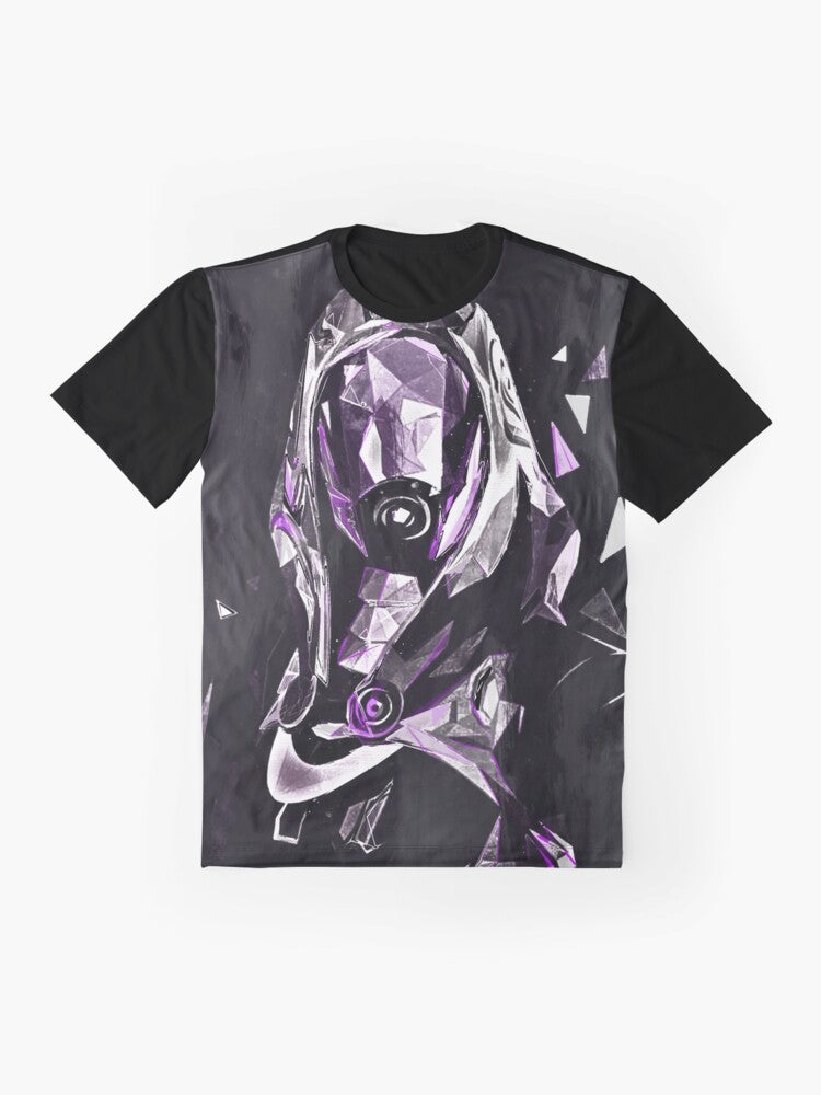 Mass Effect Tali Quarian Graphic T-Shirt - Flat lay