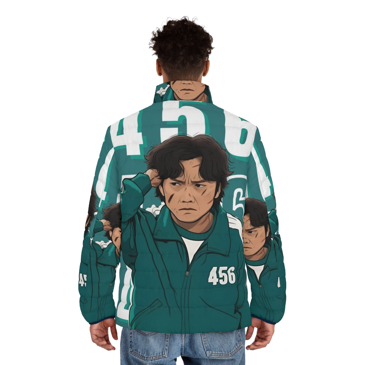 Squid Game Player 456 Seong Gi Hun Puffer Jacket - men back