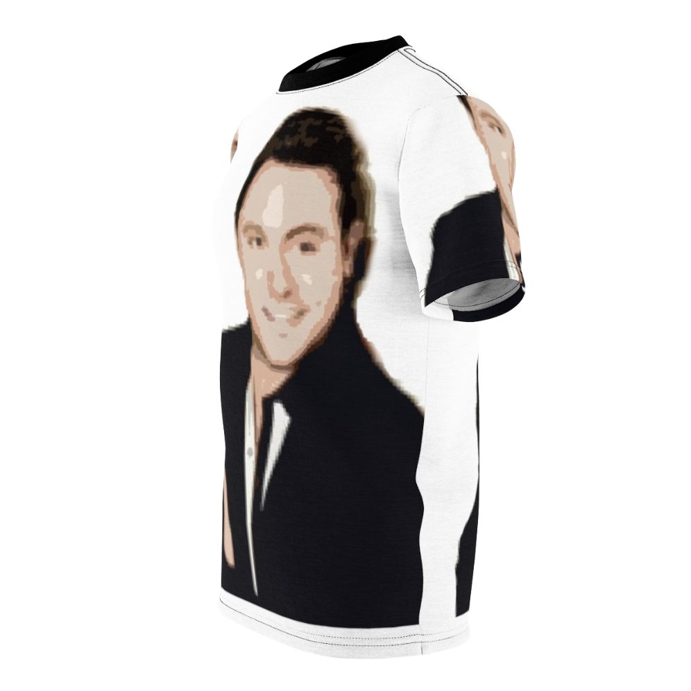 T-shirt with a stylized illustration of country music singer Nathan Carter - men left