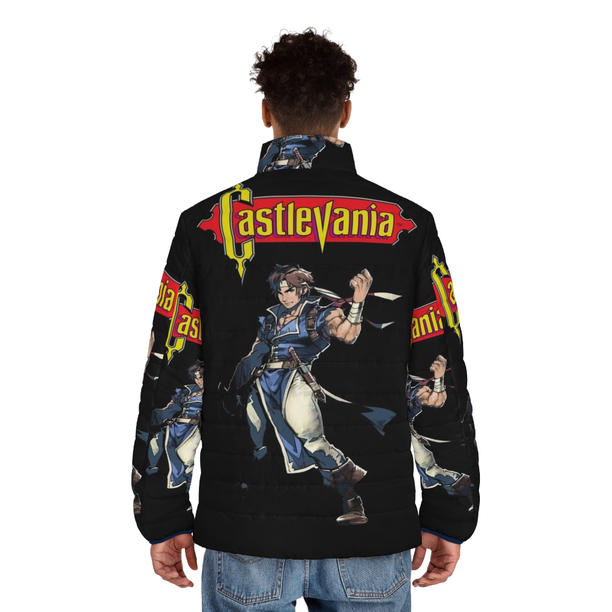 Castlevania Alucard Puffer Jacket with iconic character design - men back