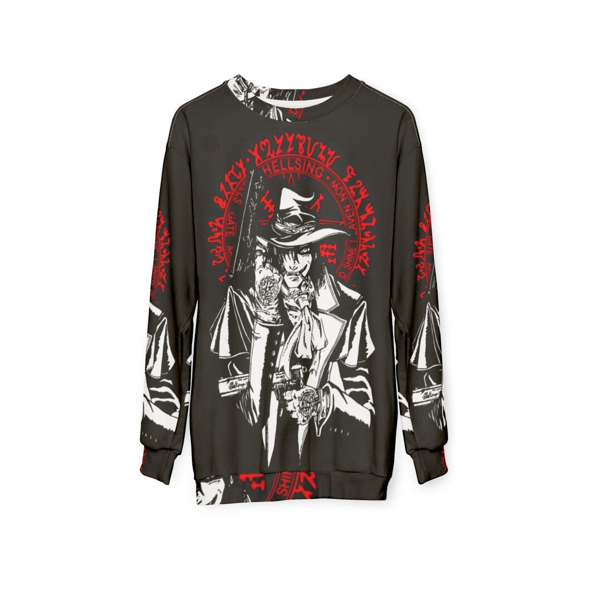 Hellsing Alucard Anime Vampire Supernatural Sweatshirt - hanging