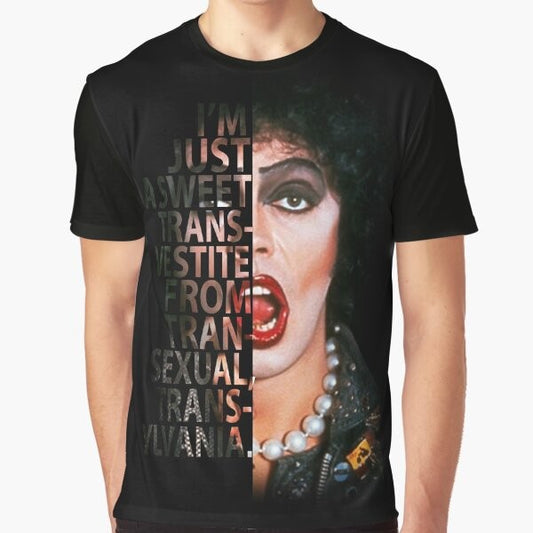 Frank N Furter graphic t-shirt from the classic Rocky Horror Picture Show musical film