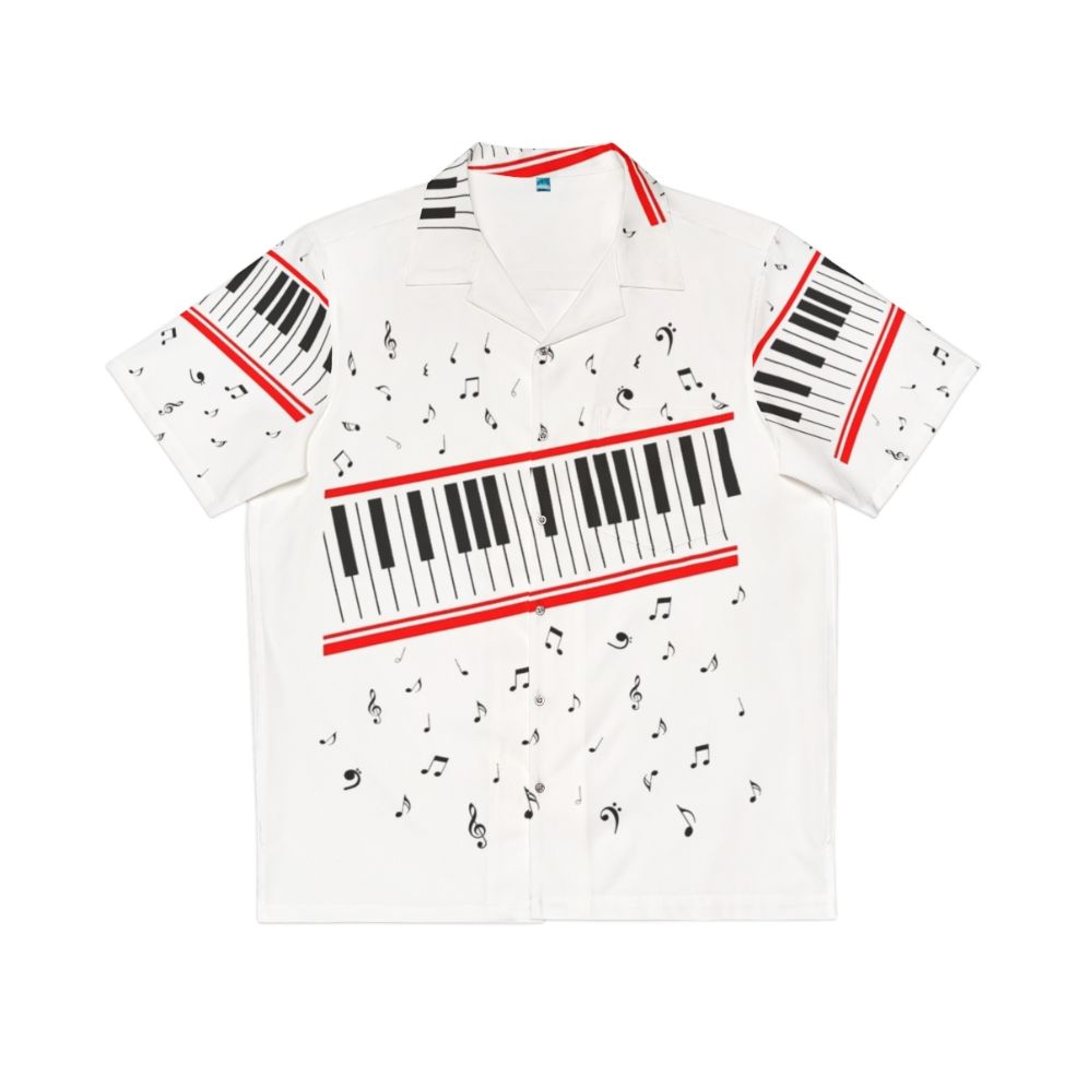 Iconic 'Beat It' Michael Jackson Hawaiian Shirt with Piano and Musical Notations