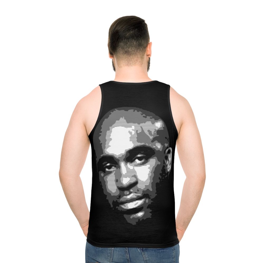 Unisex cotton tank top for summer - men back