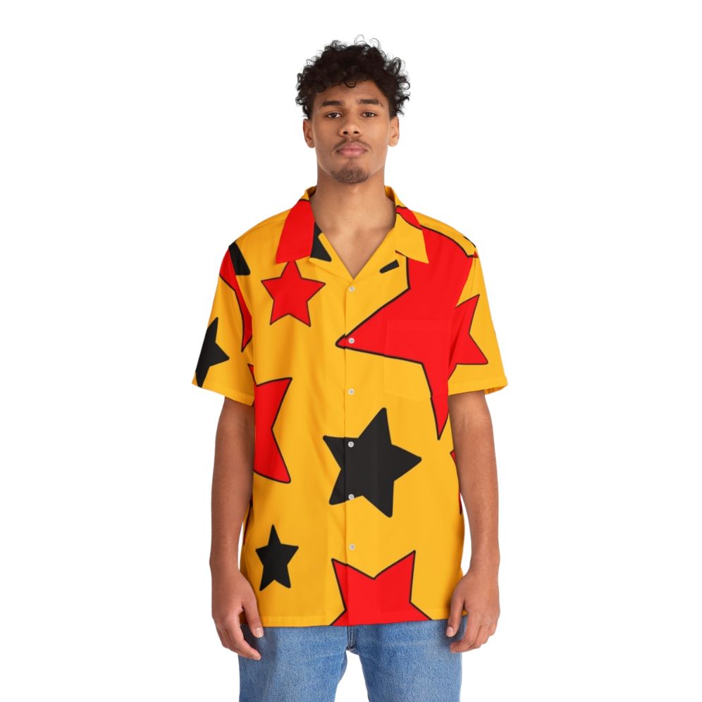 Wizard Stars Hawaiian Shirt with Retro Comic Art Design - People Front