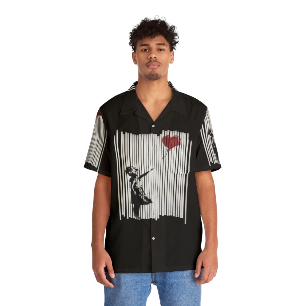 Banksy Shredded Balloon Girl Hawaiian Shirt - People Front