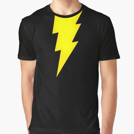 Black Adam superhero graphic t-shirt featuring the character from DC Comics