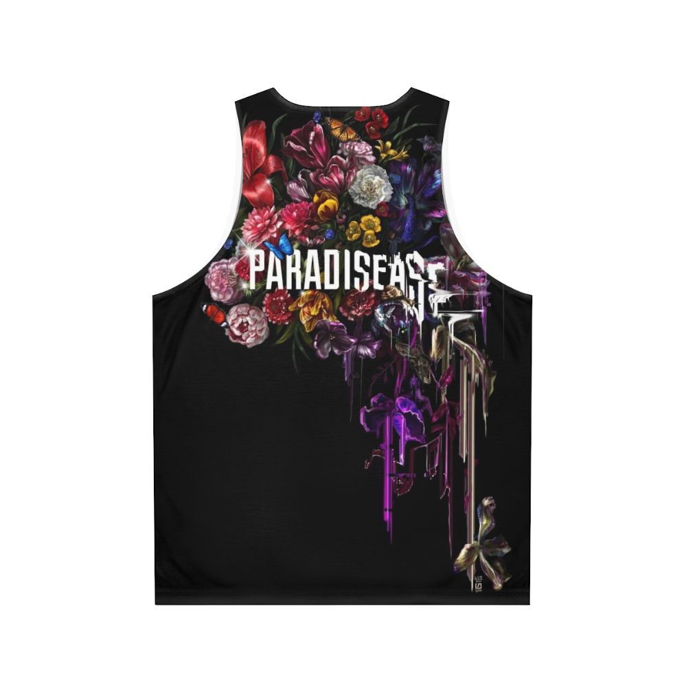 Unisex Glitch Floral Tank Top - Back