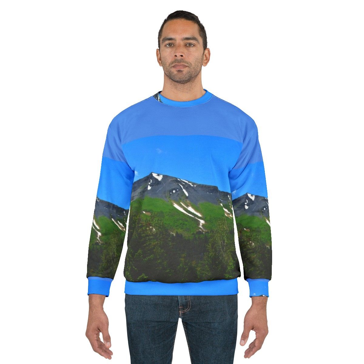 Mt Marathon Seward Alaska Sweatshirt featuring a scenic mountain landscape - men