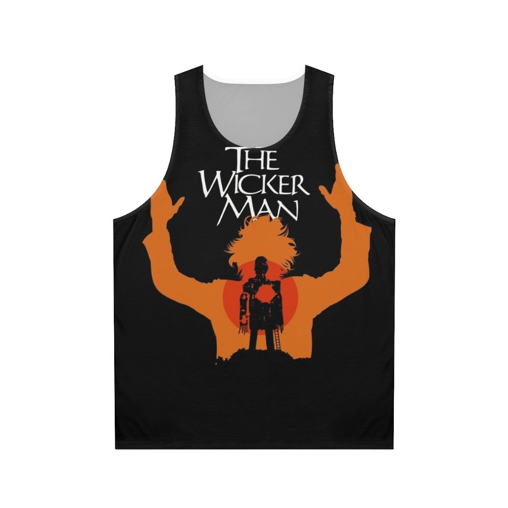 Unisex tank top featuring the classic British horror film 'The Wicker Man'