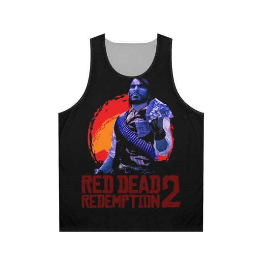 Red Dead Redemption Unisex Tank Top featuring Arthur Morgan