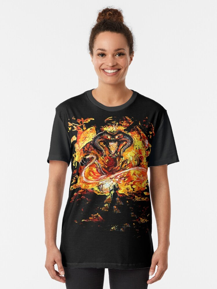 "Lord of the Rings" graphic t-shirt featuring a quote about Van Gogh never passing - Women