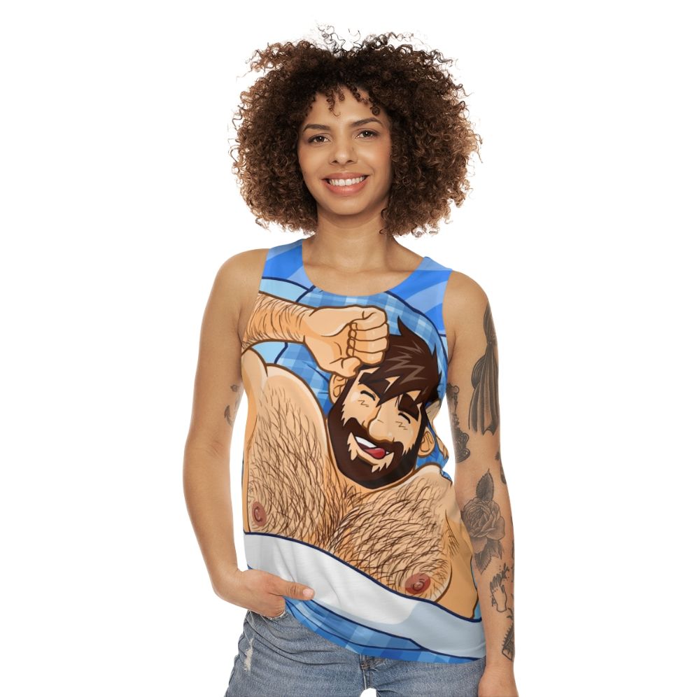 Adam Likes Bedtime Unisex Tank Top for Gay Bears - women