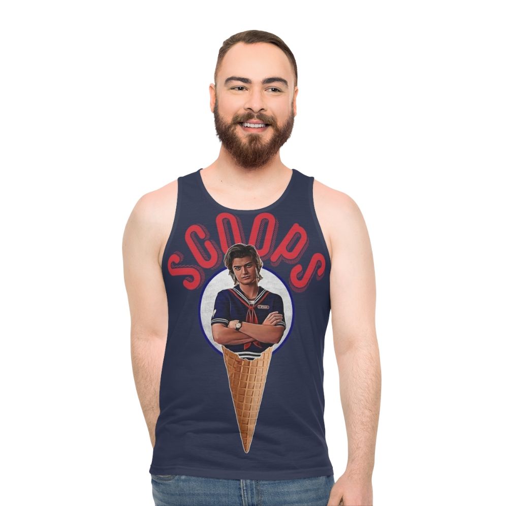 Unisex Stranger Things Scoops Ahoy Ice Cream Tank Top - men