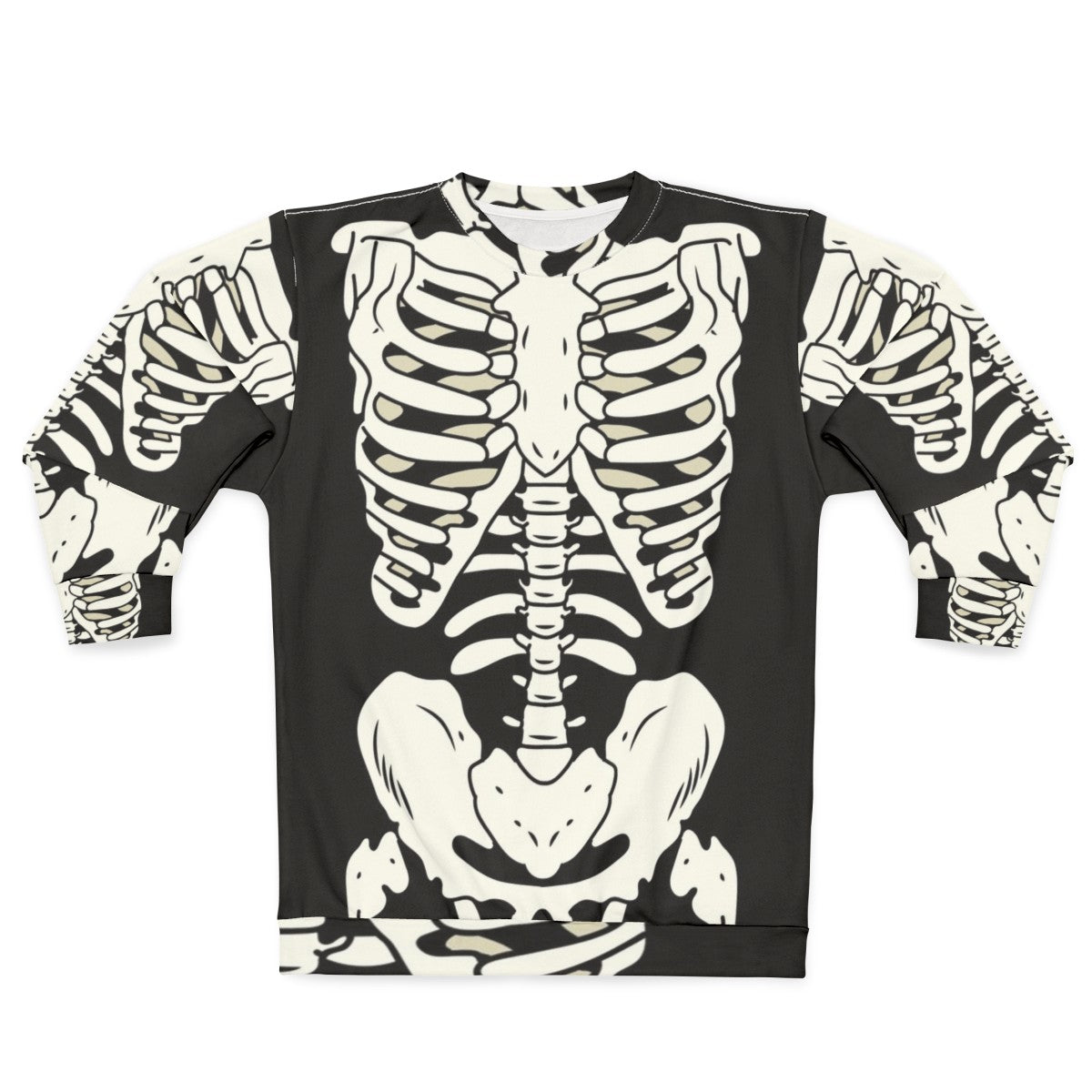 Punk skeleton bones graphic sweatshirt