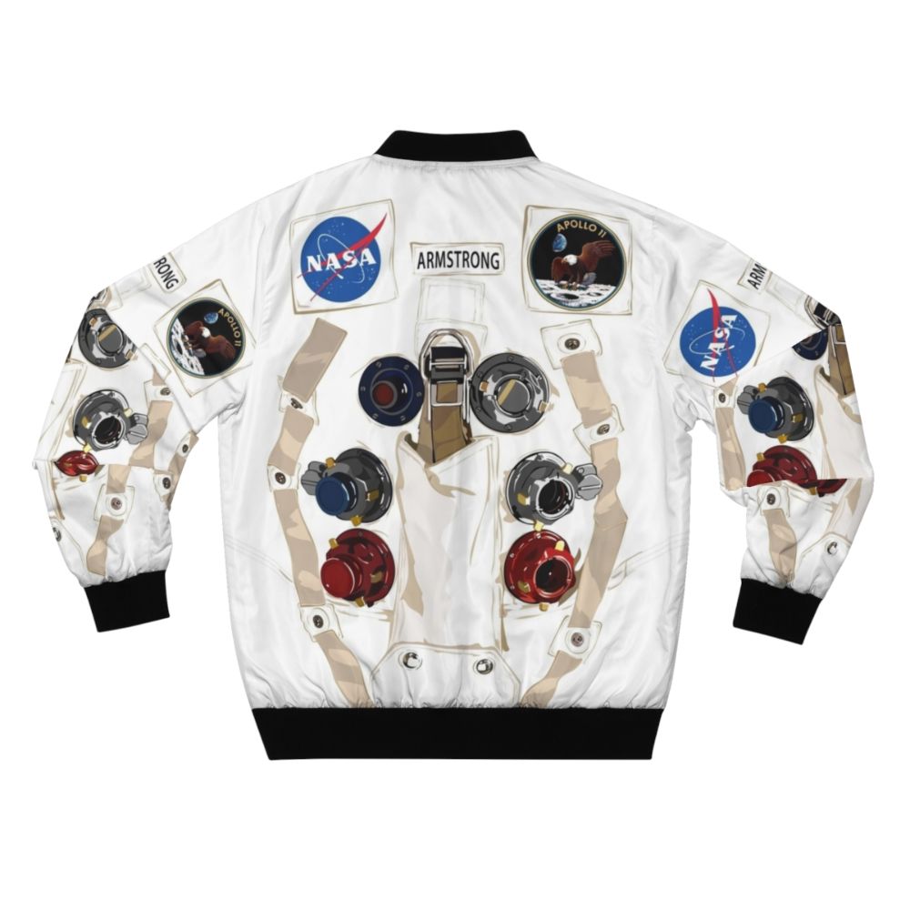 Vintage NASA Astronaut Spacesuit Bomber Jacket with Neil Armstrong Graphic - Back