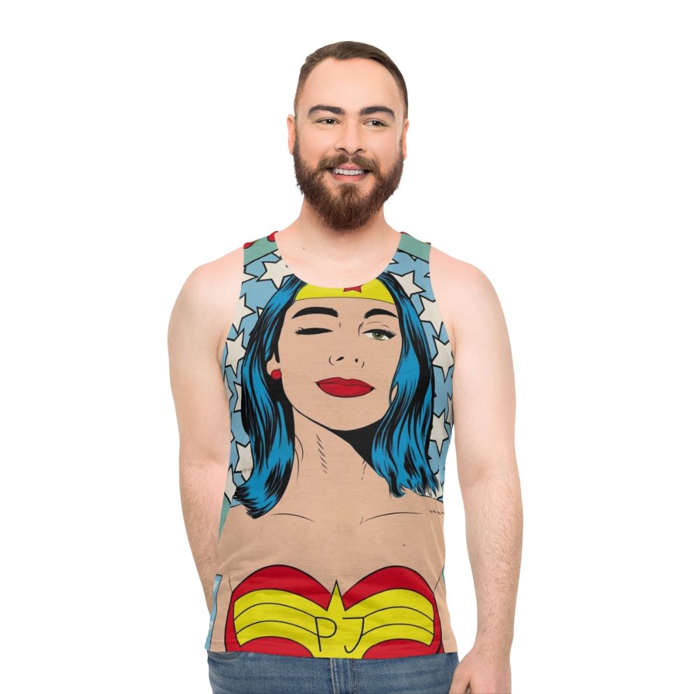 Superhero PJ Harvey Unisex Tank Top - men