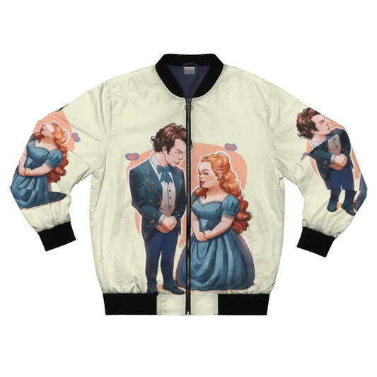 Bridgerton Polin Penelope and Colin Funny Caricature Art Bomber Jacket