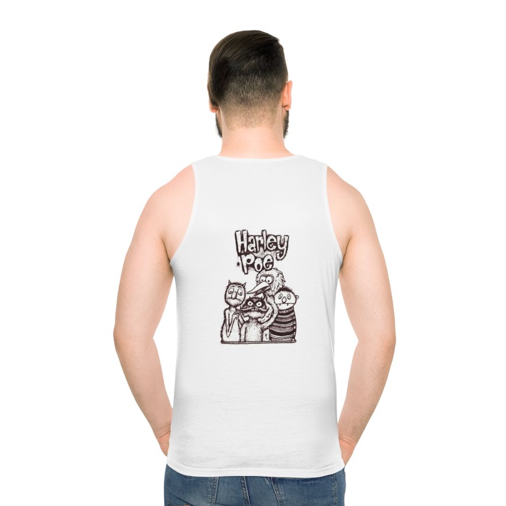 Harley Poe Folk Punk Retro Unisex Tank Top - men back