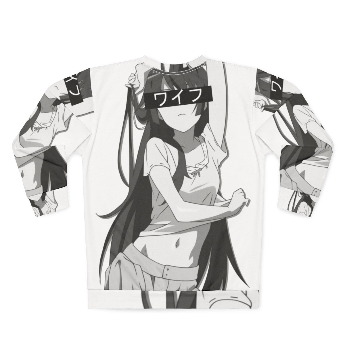 Senjougahara Hitagi Anime Waifu Sweatshirt - Back