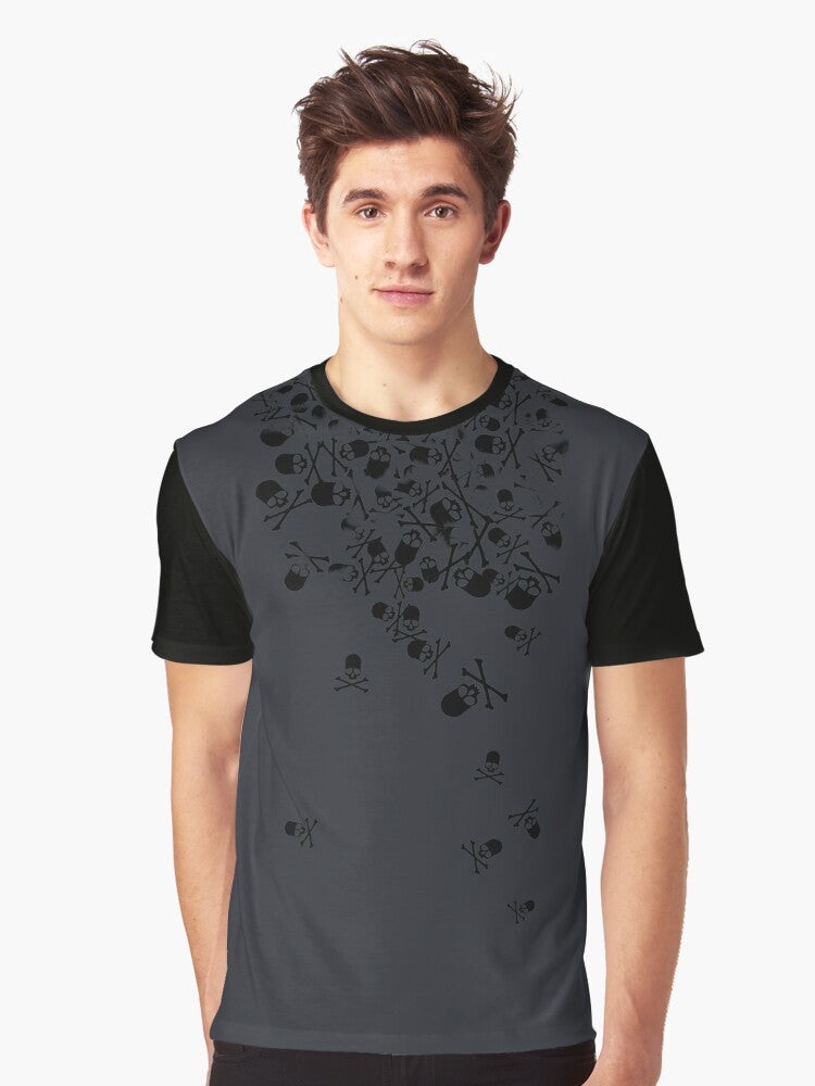 Noctis from Final Fantasy XV graphic t-shirt with skull and crossbones design - Men