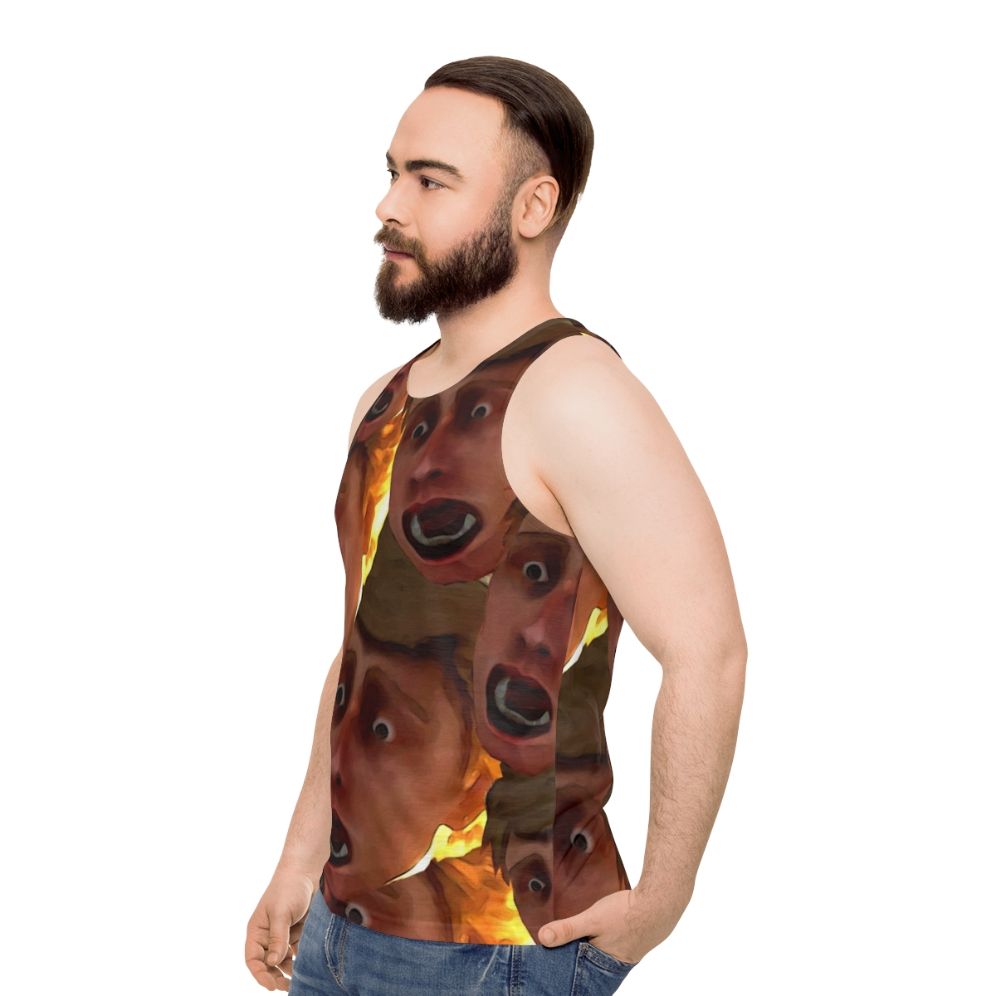 Scared Chad unisex tank top design - men side