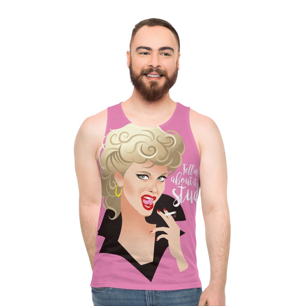 Unisex tank top with Grease movie-inspired graphic design - men