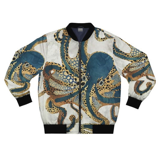 Underwater Octopus Abstract Bomber Jacket with organic, nature-inspired design