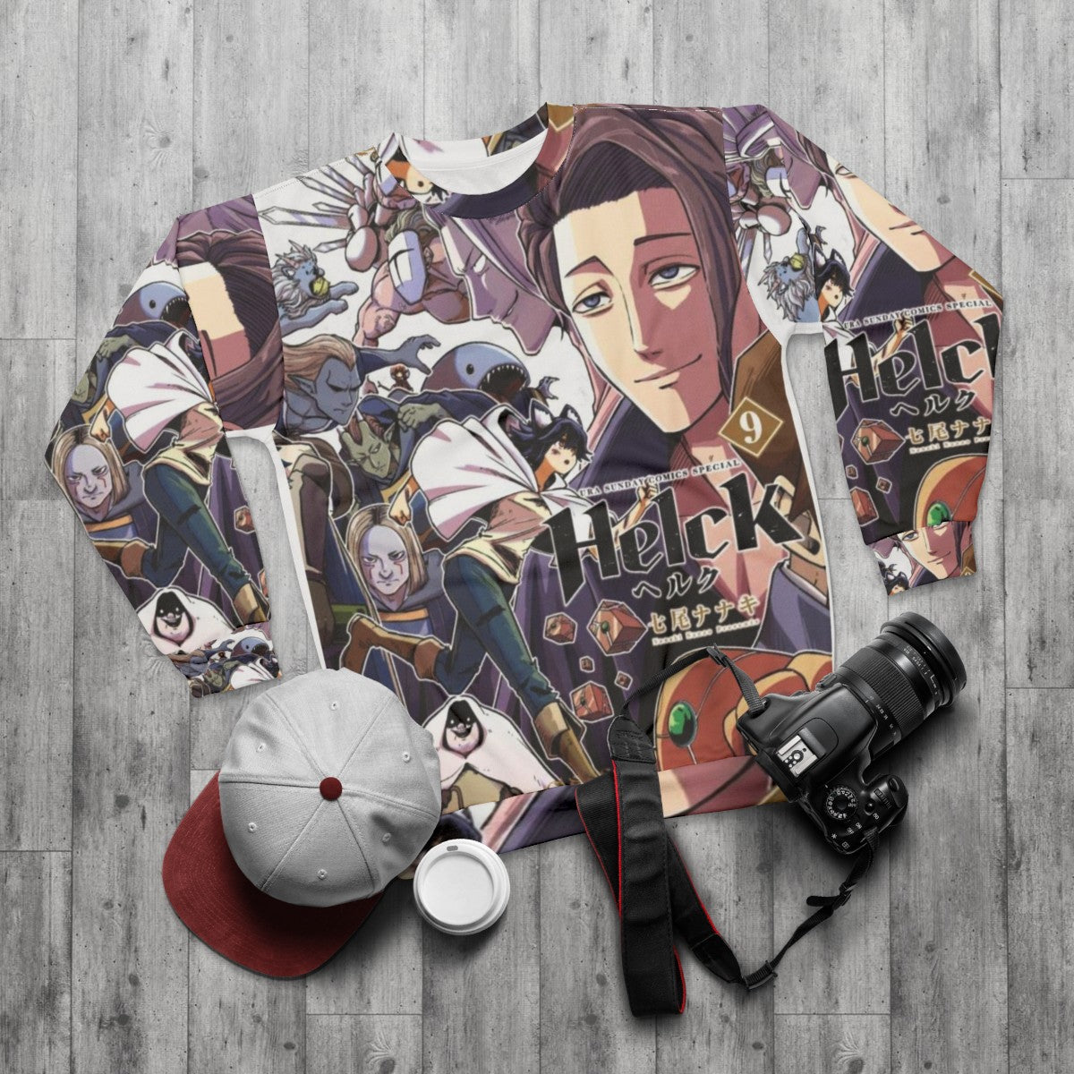 Helck Anime Sweatshirt - flat lay