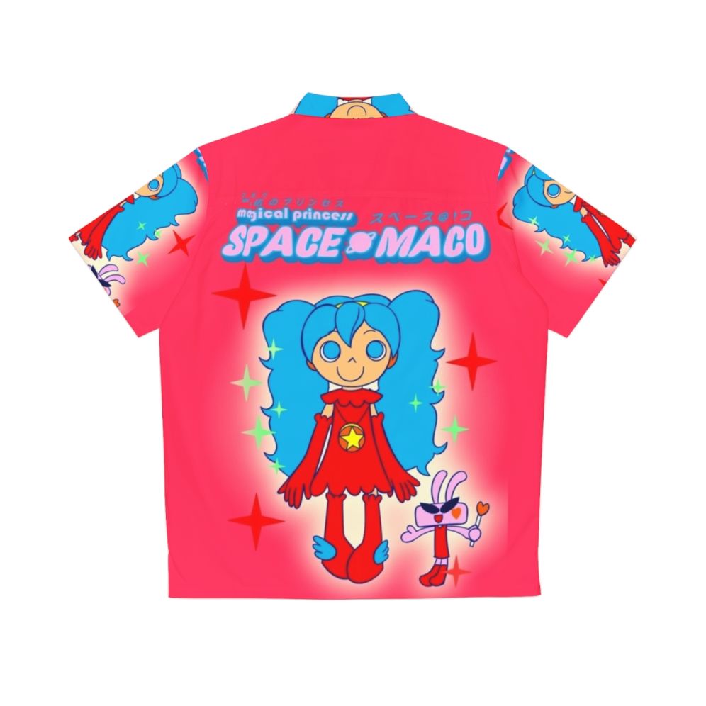 Magical princess space maco themed hawaiian shirt - Back