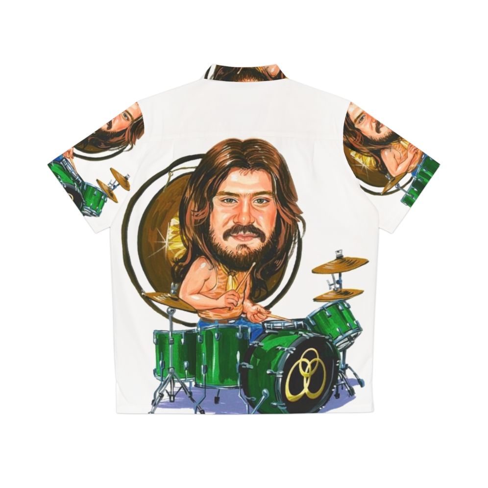 John Bonham Hawaiian Shirt with Led Zeppelin Inspired Design - Back