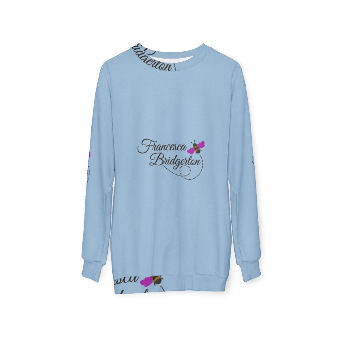 Francesca Bridgerton and the Bee Bridgerton Sweatshirt - hanging