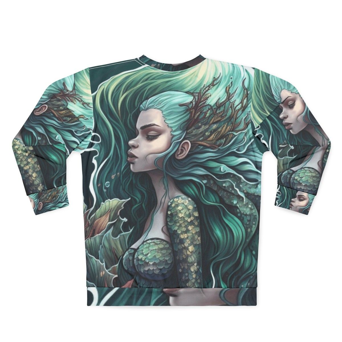 Sweatshirt featuring enchanting mythical sea creatures - Back