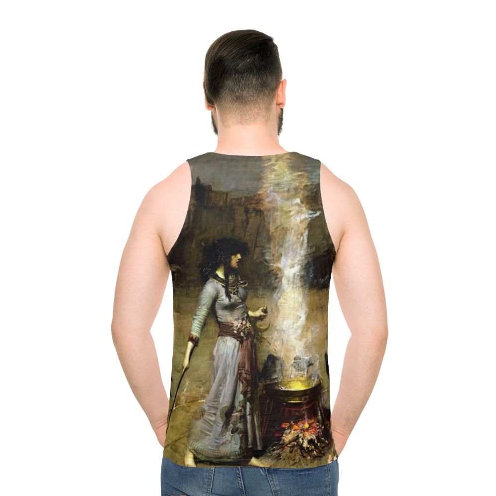 Waterhouse art painting "The Magic Circle" unisex tank top - men back