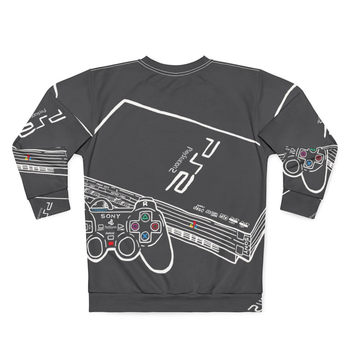 Retro Playstation 2 Console Sweatshirt - Back