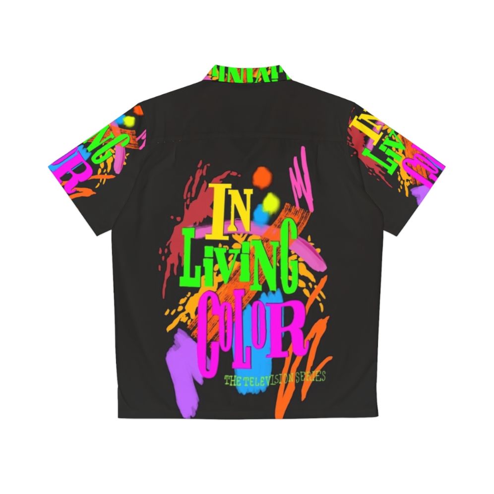 Retro 90s Hawaiian Shirt with 'In Living Color' TV Show Design - Back