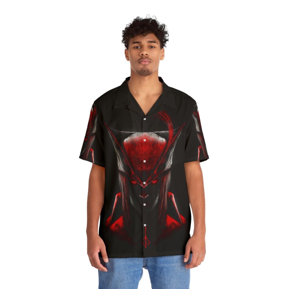 Bloodborne Hunter Hawaiian Shirt featuring Lady Maria - People Front