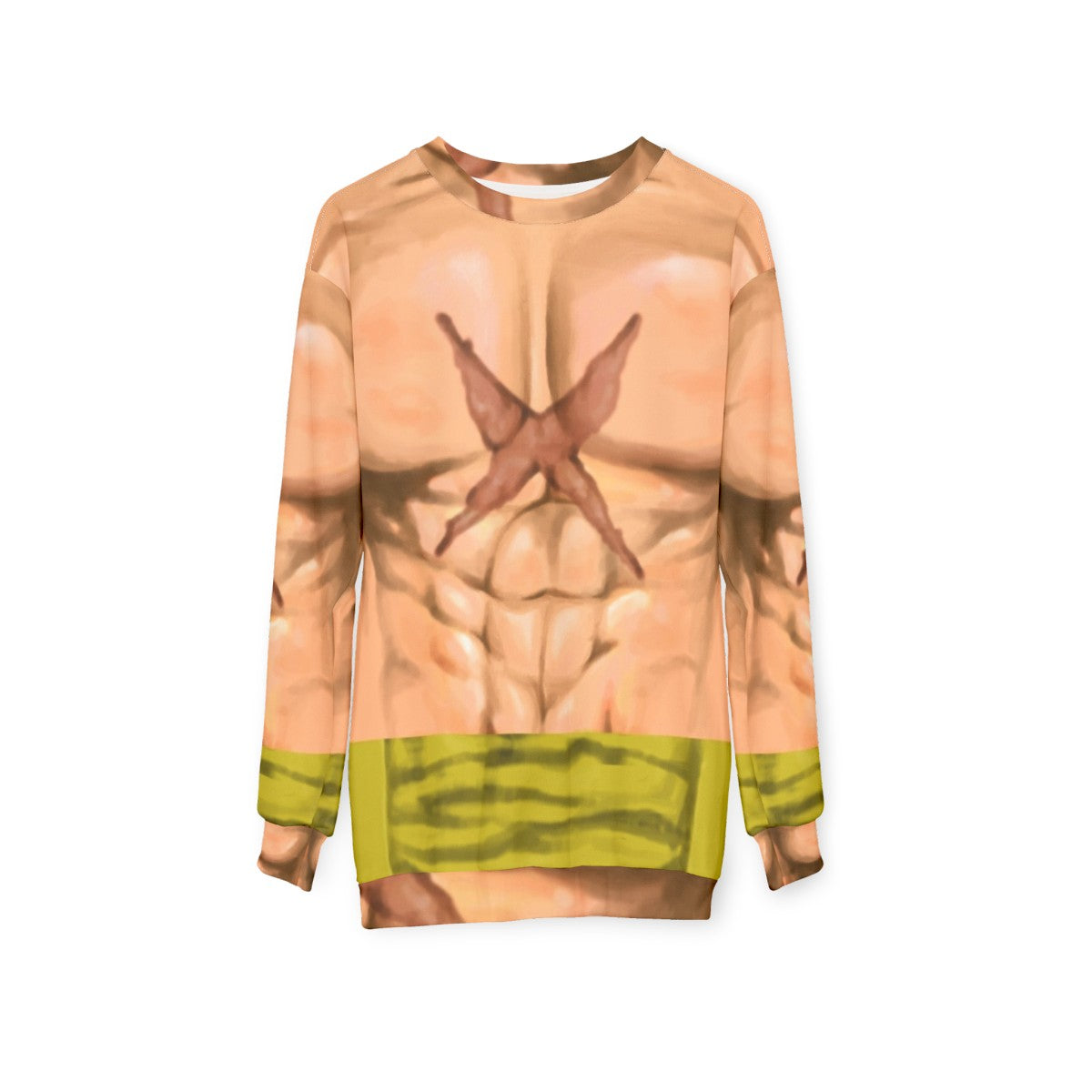 One Piece Luffy inspired sweatshirt with anime graphics - hanging